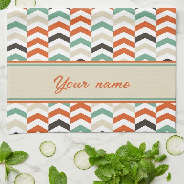 Trendy chevron pattern kitchen towel (Folded)