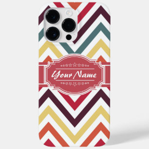Trendy Chevron Pattern with Personalized Name Case-Mate iPhone 14 Pro Max Case