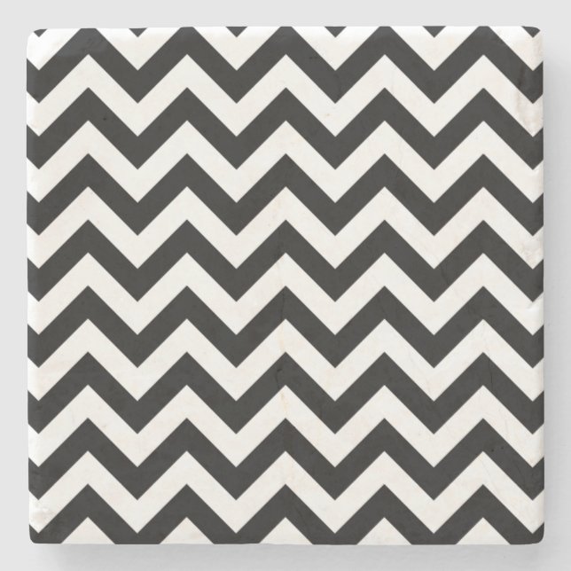 Trendy Chevron Stone Coaster (Front)