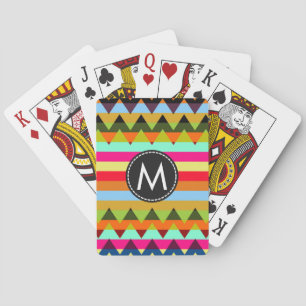 Trendy Chevron Stripes Pattern #16 Playing Cards