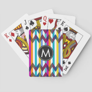 Trendy Chevron Stripes Pattern #21 Playing Cards