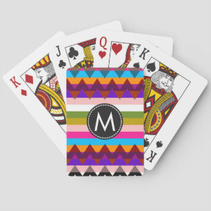 Trendy Chevron Stripes Pattern #22 Playing Cards