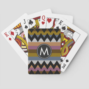 Trendy Chevron Stripes Pattern #23 Playing Cards