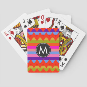 Trendy Chevron Stripes Pattern #29 Playing Cards