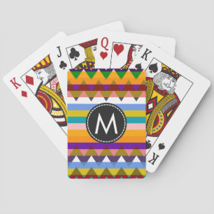 Trendy Chevron Stripes Pattern #3 Playing Cards