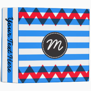 Trendy Chevron Stripes Pattern #5 Binder