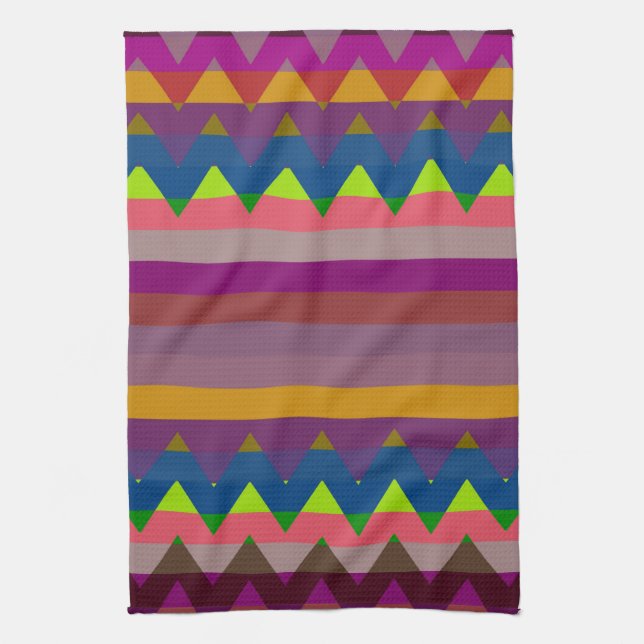 Trendy Chevron Stripes Pattern #6 Kitchen Towel (Vertical)