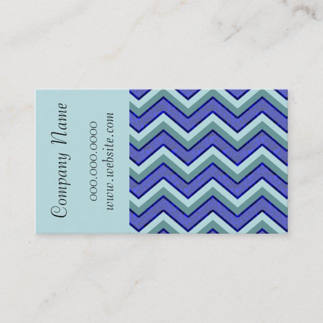Trendy Chevron Zig Zag  Pattern Business Card (Front)