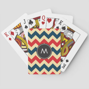 Trendy Chevron Zigzag Pattern Playing Cards