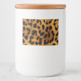 trendy chic animal pattern brown leopard print food label