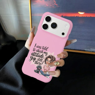 Trendy Chic Baby Pink Sassy Girl Attitude Quote