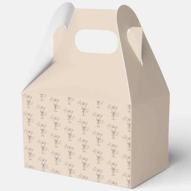 Trendy Chic Espresso Martini Bridesmaid Proposal Favor Box (Front)