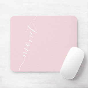 Trendy Chic Handwritten Script Name Pink Mouse Pad