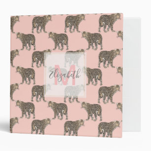 Trendy Chic Leopard Animal Pattern Binder