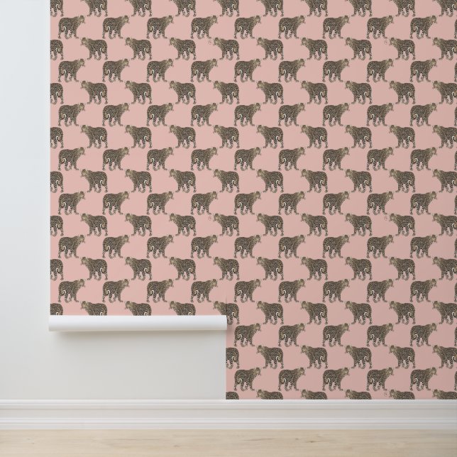Trendy Chic Leopard Animal Pattern Wallpaper (Application)