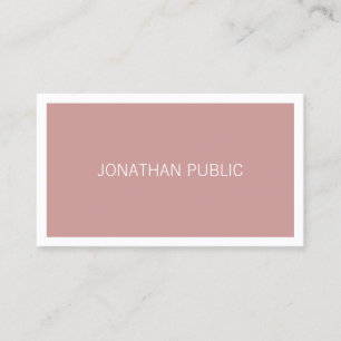 Trendy Chic Minimalist Design Clean Plain Elegant Business Card