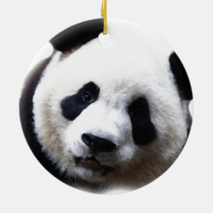 Trendy Chic Panda Christmas Tree Ornament