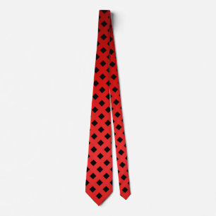 Trendy & Chic Red & Black Stripe Pattern Tie