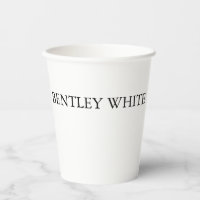 Trendy Chic White Stylish Simple Plain Your Name