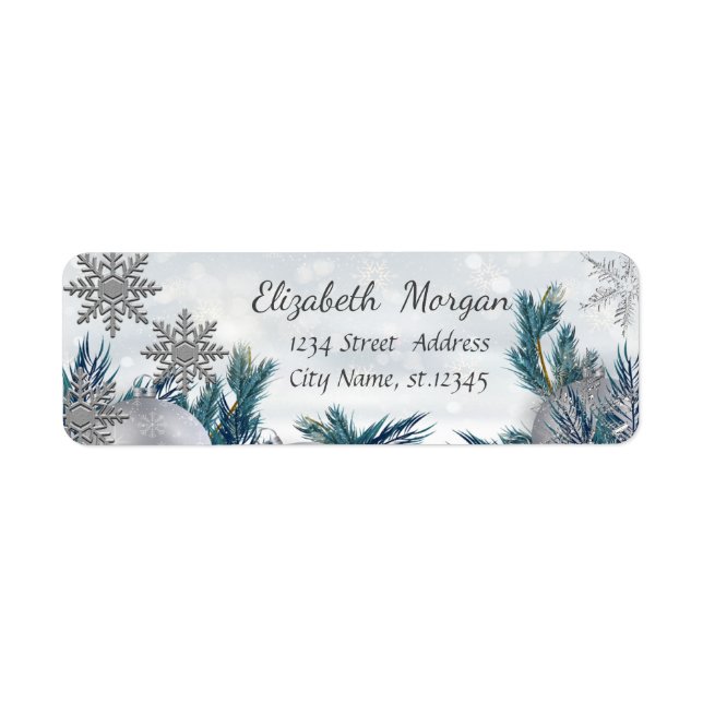 Trendy Christmas Balls,Snowflakes (Front)