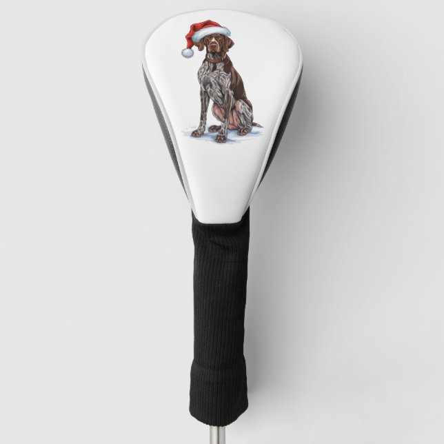Trendy Christmas German Shorthaired Pointe   Golf Head Cover (Front)