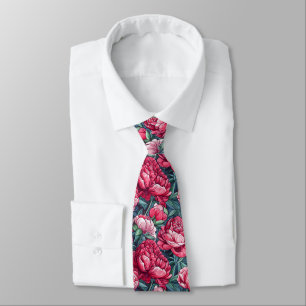 Trendy Christmas Gift For Dad Peonies Tie