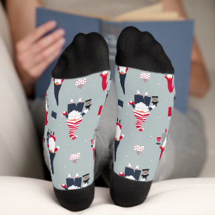 Trendy christmas gnome colourful holiday gift Sock