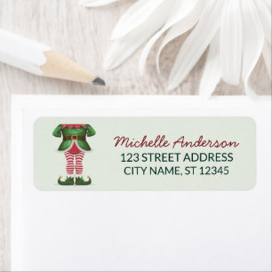 Trendy Christmas Holiday Elf Feet Return Address