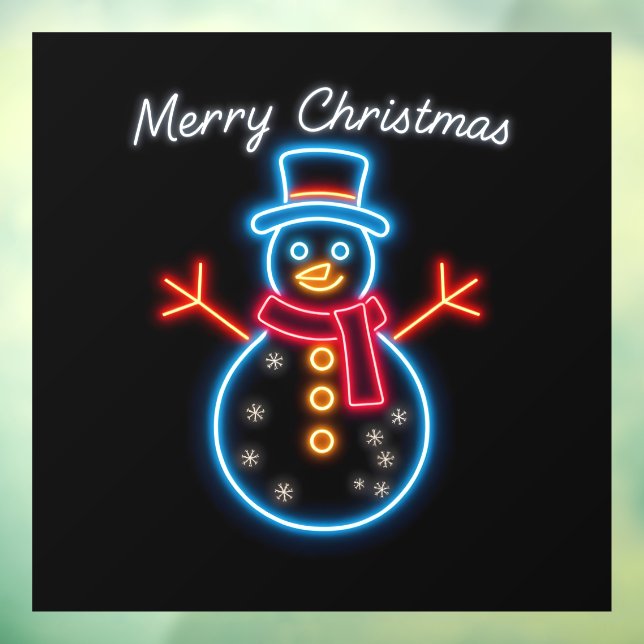 Trendy Christmas Neon Holiday Collection Window Cling (Sheet 3)