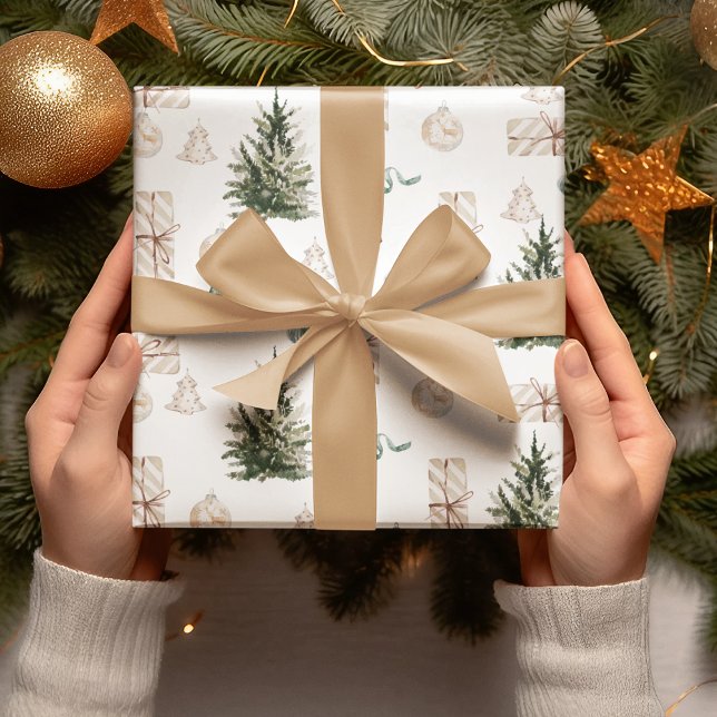 Trendy Christmas Pattern | Watercolor  Wrapping Paper (Creator Uploaded)