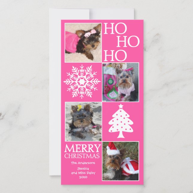 Trendy Christmas Photo Card (Front)
