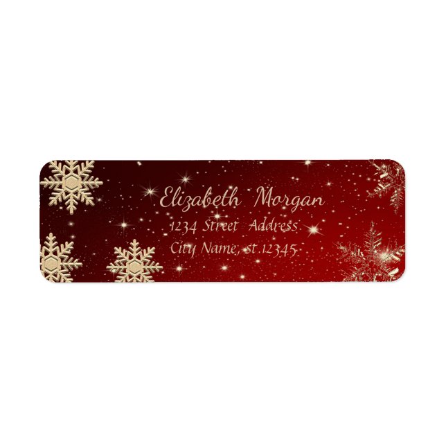 Trendy Christmas,Snowflakes,Red (Front)