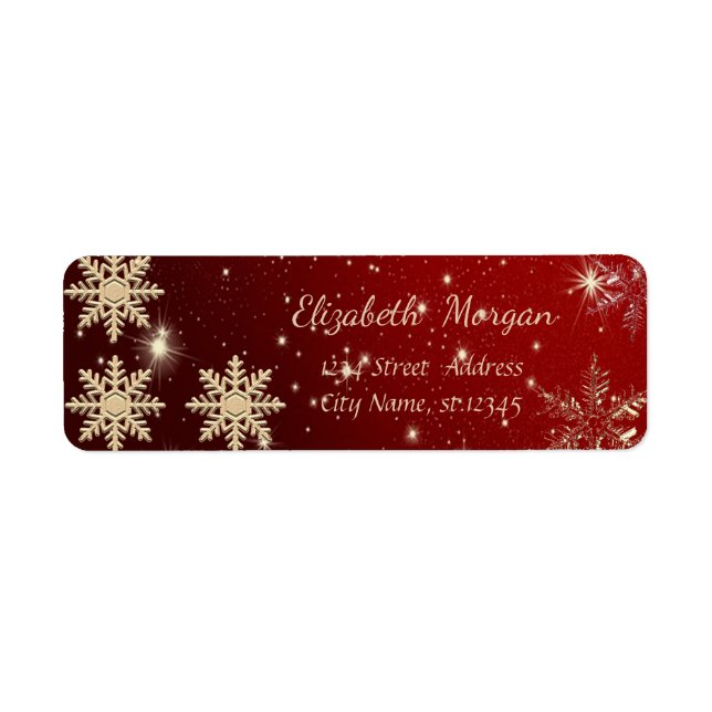 Trendy Christmas,Snowflakes,Red (Front)