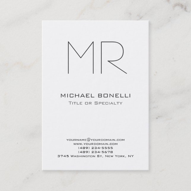 Trendy chubby size custom made business card (Front)