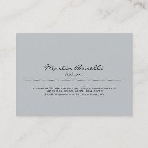 Trendy Chubby Stylish Grey Architect Business Card