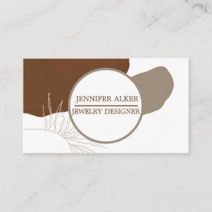 Trendy circle pampas sand Boho Handmade Jewellery  Business Card