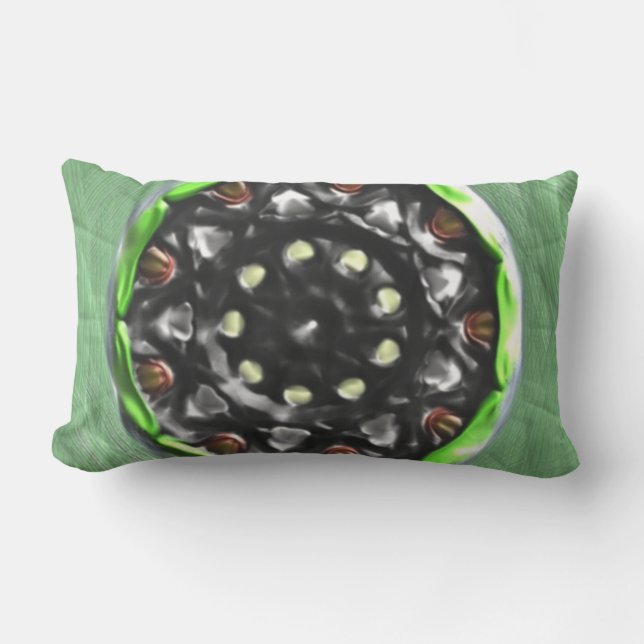 Trendy circle pattern lumbar pillow (Front)