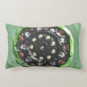 Trendy circle pattern lumbar pillow