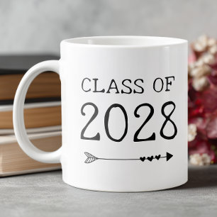 Trendy Class of Graduation Large Coffee Mug