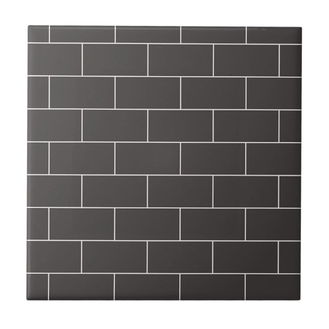 Trendy Classic Black Subway Ceramic Tile (Front)