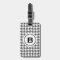 Trendy classic grey houndstooth with monogram