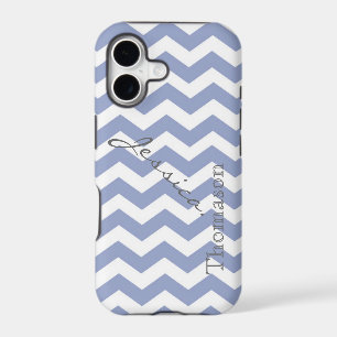 Trendy, classic light blue chevron zigzag pattern,