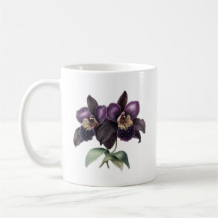Trendy classic ,mauve and black orchid coffee mug