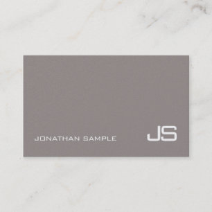 Trendy Classy Monogram Plain Modern Design Luxury Business Card