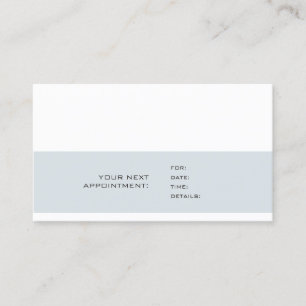 Trendy Clean Elegant Appointment Reminder Plain Card
