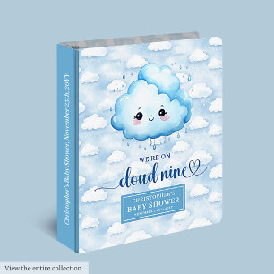 Trendy Cloud Nine Baby Boy Memory Album Custom Binder