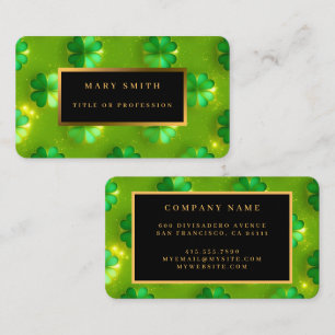 Trendy Clover 4 Lists Green Collection Business Card