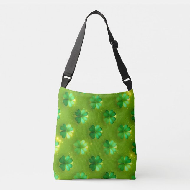 Trendy Clover 4 Lists Green Collection Crossbody Bag (Front)
