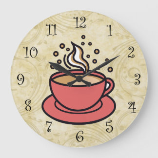 Trendy Coffee Theme Kitchen Wall Clocks
