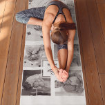 Trendy Collage Family Photo Black & White Initial Yoga Mat<br><div class="desc">Introducing our Trendy Collage Five Family Photo Black & White with Initial in Centre . This personalized and stylish collage is the perfect way to showcase your family's cherished memories in a modern and elegant way. Featuring a sleek black and white colour scheme, this collage allows you to highlight four...</div>
